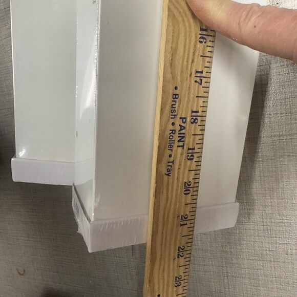 (2) IKEA Mosslanda 21 3/4” White Floating Shelf Picture Ledge 22509 (402.917.66) - Picture 3 of 5